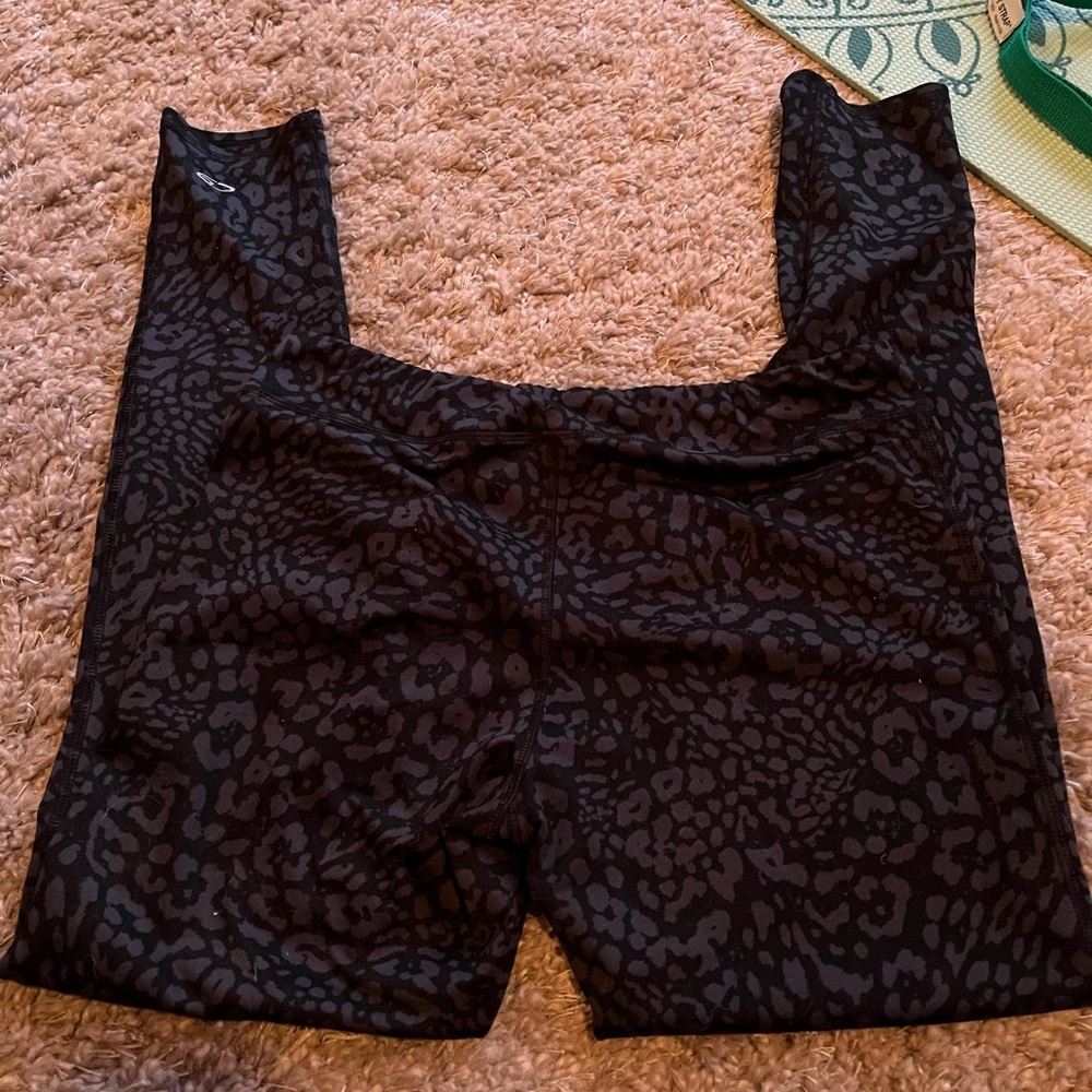 C9 by Champion Duo Dry leopard print leggings black and dark grey size large